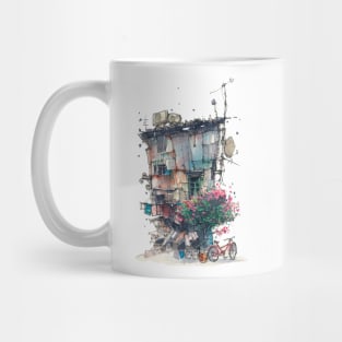 House with flowering tree Mug